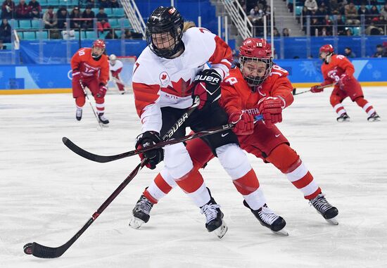 2018 Winter Olympics. Ice hockey. Women. Canada vs. Russia