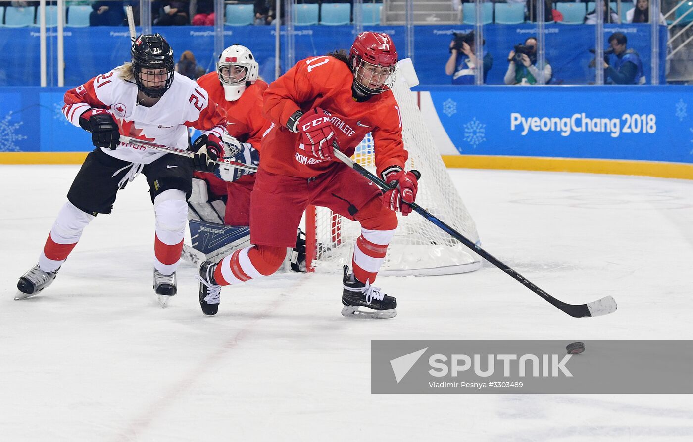 2018 Winter Olympics. Ice hockey. Women. Canada vs. Russia