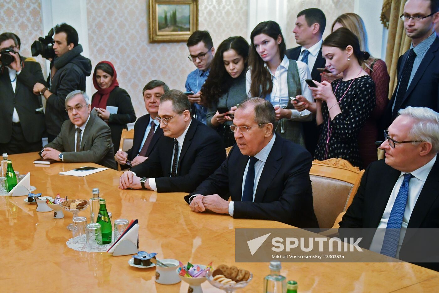 Foreign Minister Sergei Lavrov meets with Iranian Foreign Minister Mohammad Javad Zarif