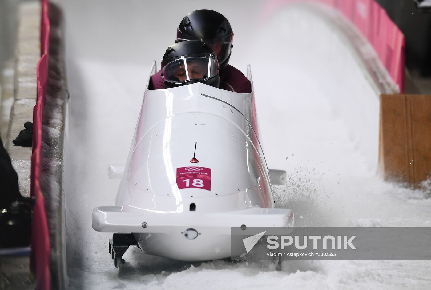 2018 Winter Olympics. Bobsleigh. Two-man