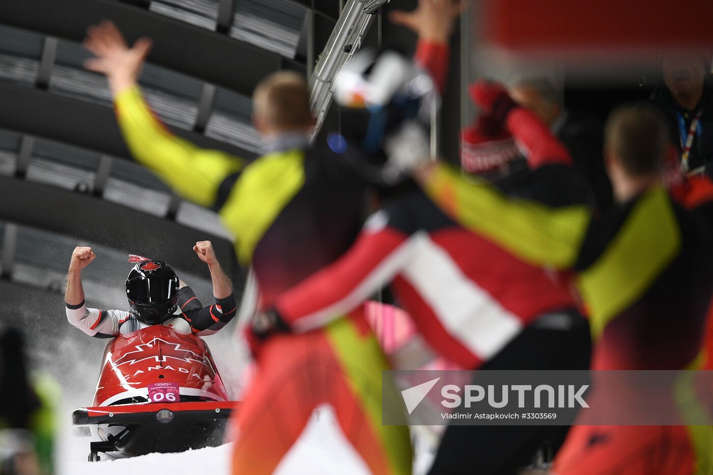 2018 Winter Olympics. Bobsleigh. Two-man