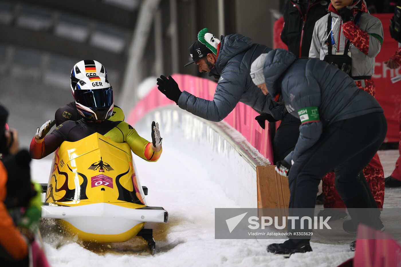 2018 Winter Olympics. Bobsleigh. Two-man