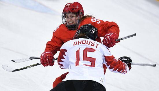 2018 Winter Olympics. Ice hockey. Women. Canada vs. Russia