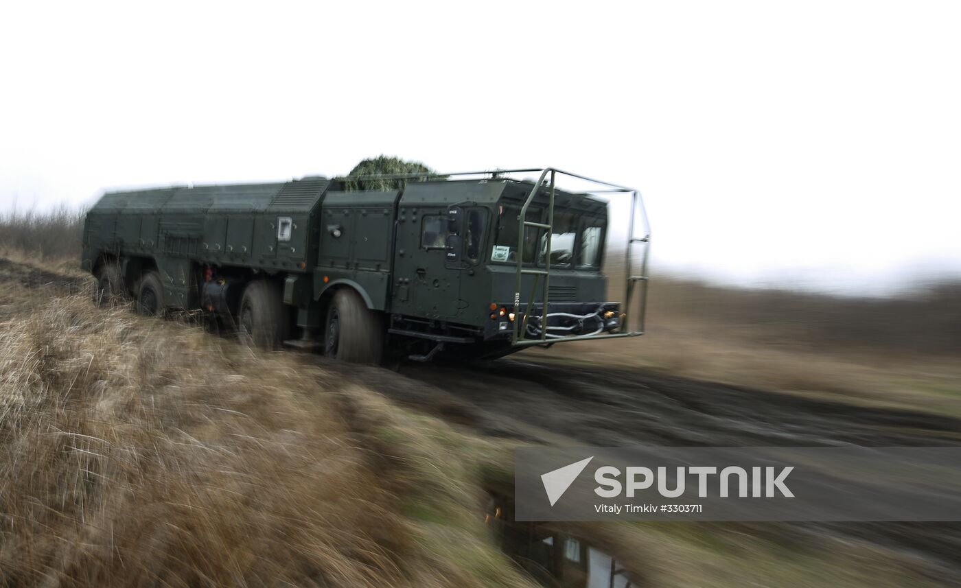 9K720 Iskander missile system drill in Krasnodar Territory