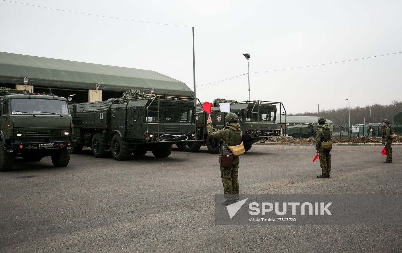 Iskander-M missile launcher crews exercise in Krasnodar Territory