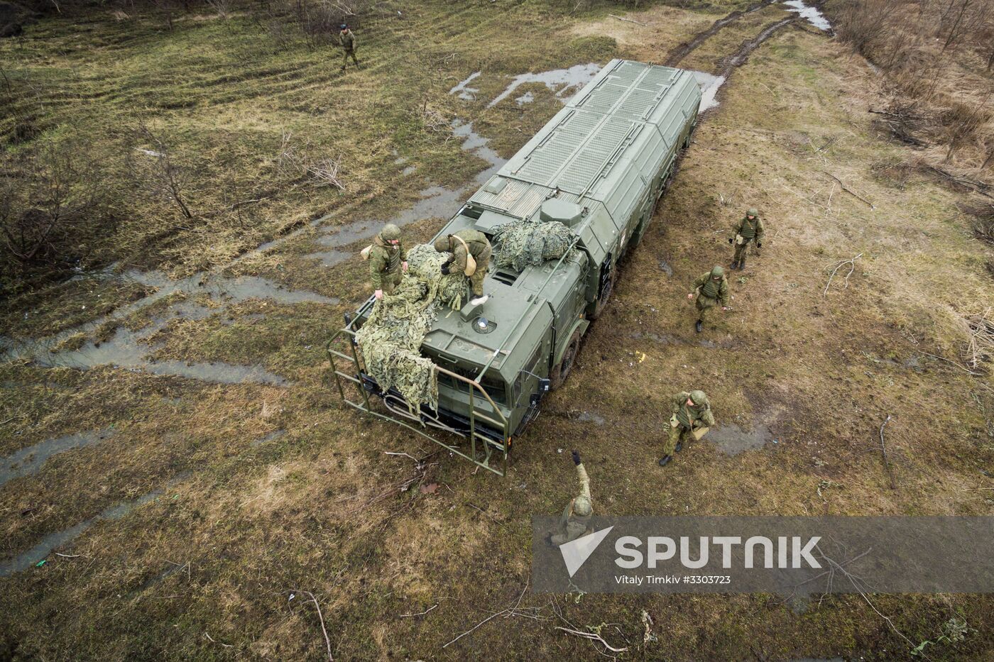 Iskander-M missile launcher crews exercise in Krasnodar Territory