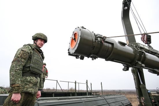 Iskander-M missile launcher crews exercise in Krasnodar Territory