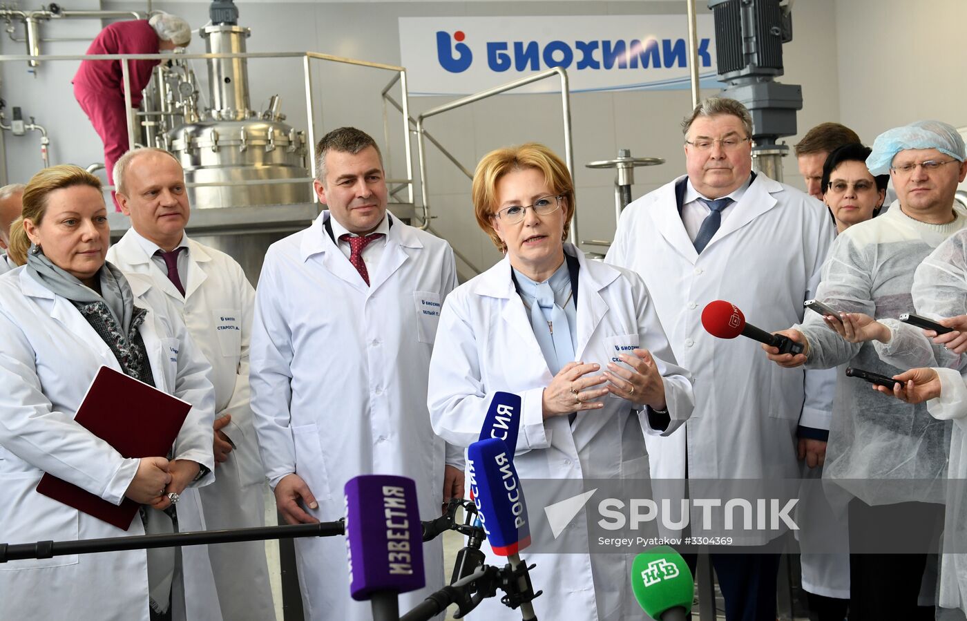 Opening antibiotics plant at Biokhimik shareholding company