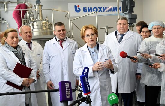 Opening antibiotics plant at Biokhimik shareholding company