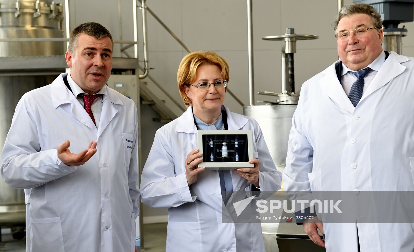 Antibiotics production plant opens at Biokhimik company