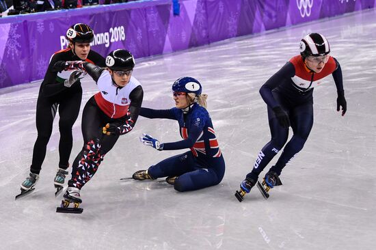 2018 Winter Olympics. Short track speed skating. Day four