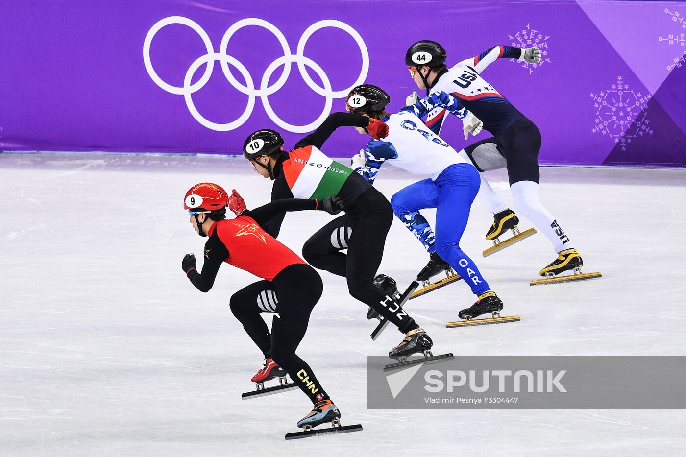 2018 Winter Olympics. Short track speed skating. Day four