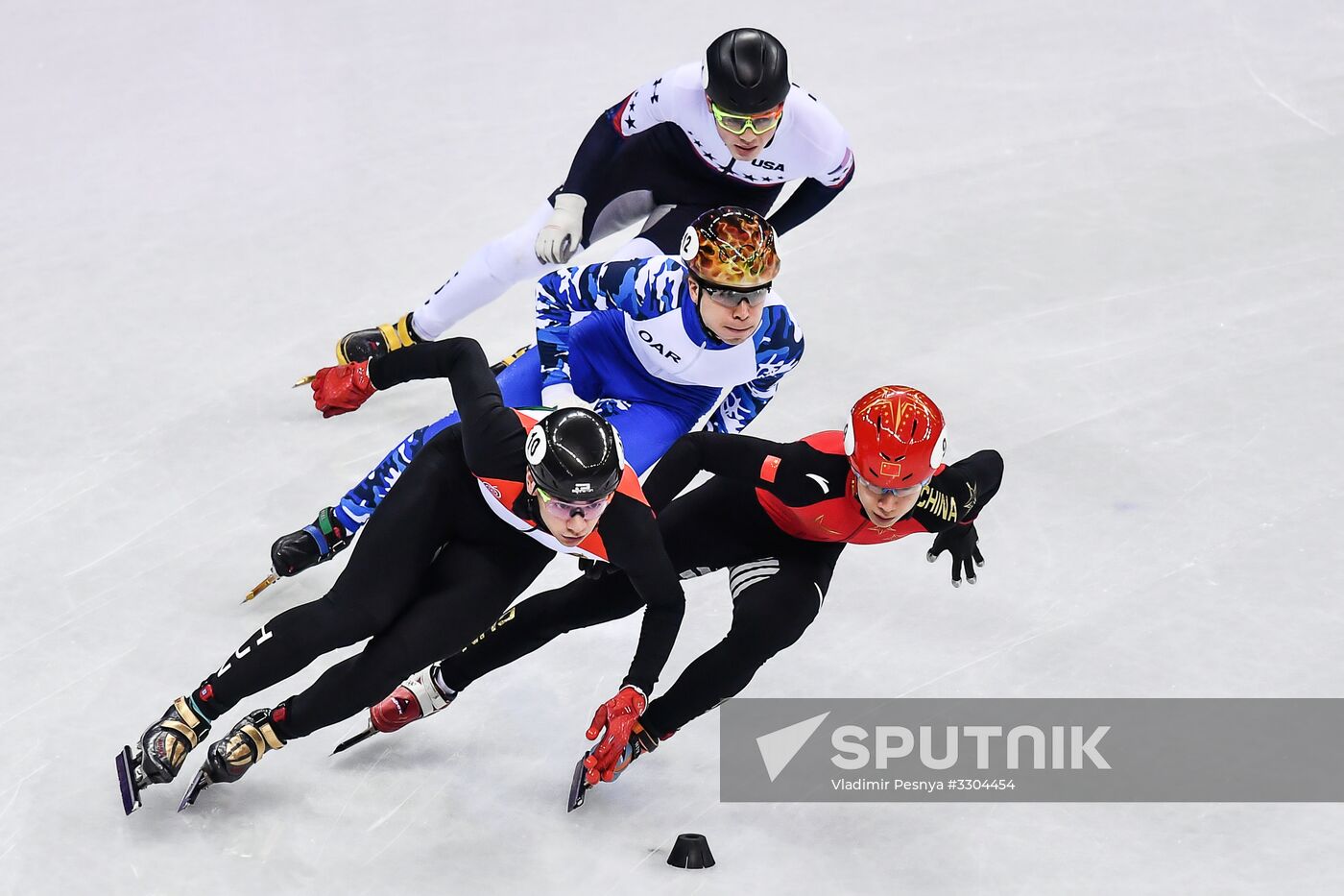 2018 Winter Olympics. Short track speed skating. Day four