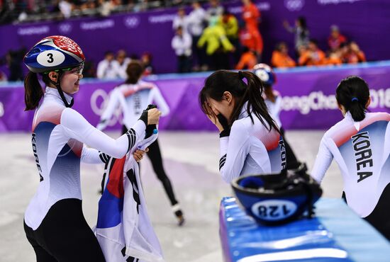 2018 Winter Olympics. Short track speed skating. Day four
