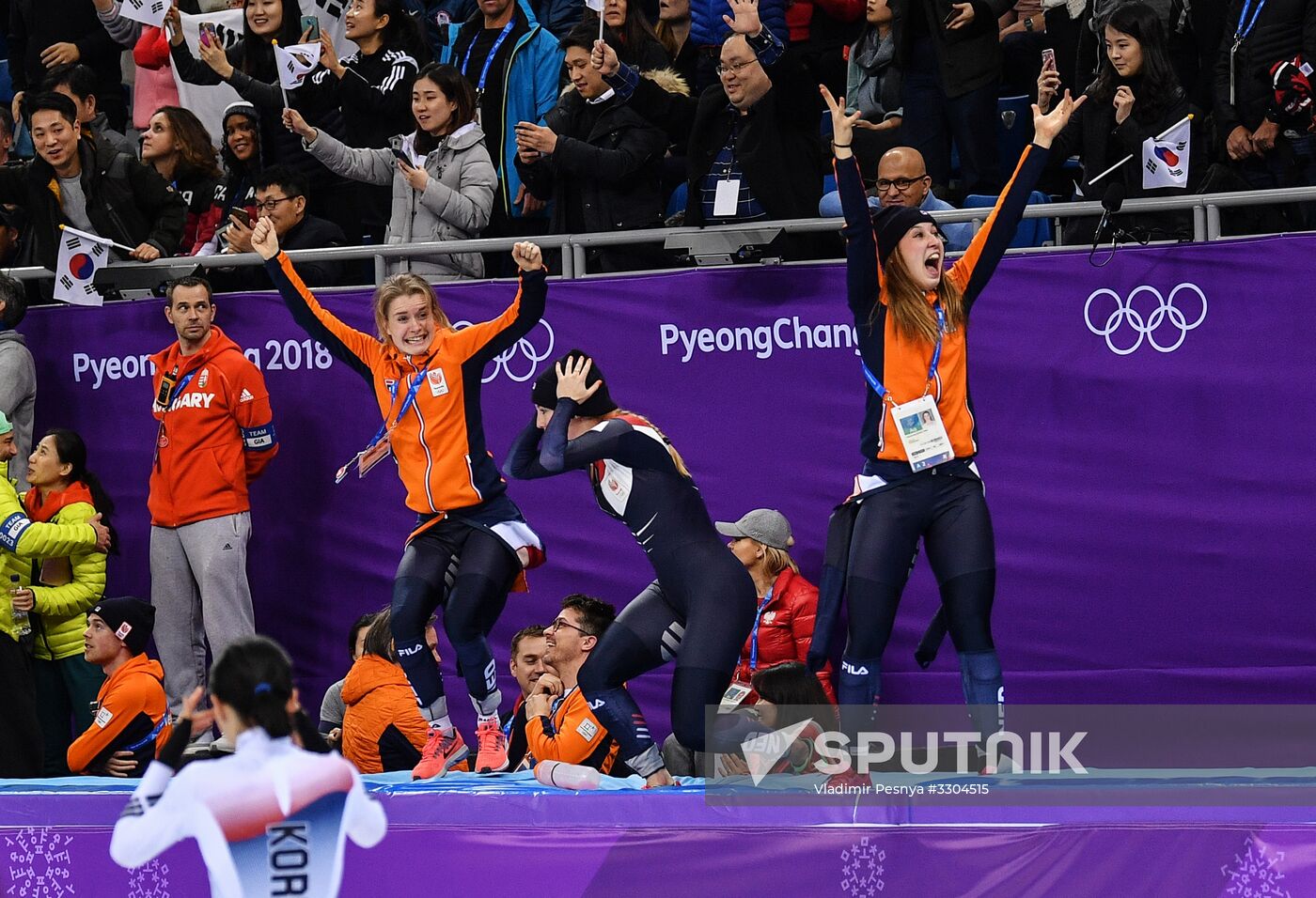 2018 Winter Olympics. Short track speed skating. Day four