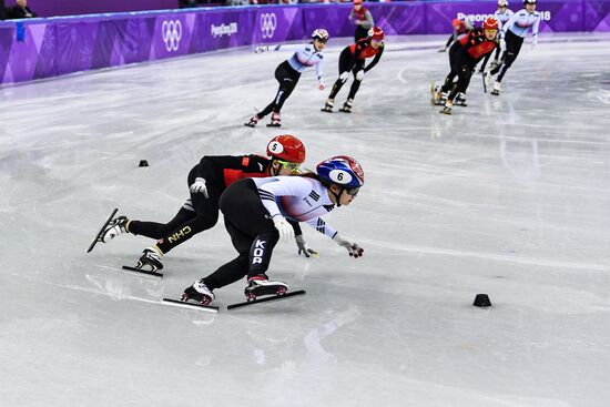 2018 Winter Olympics. Short track speed skating. Day four