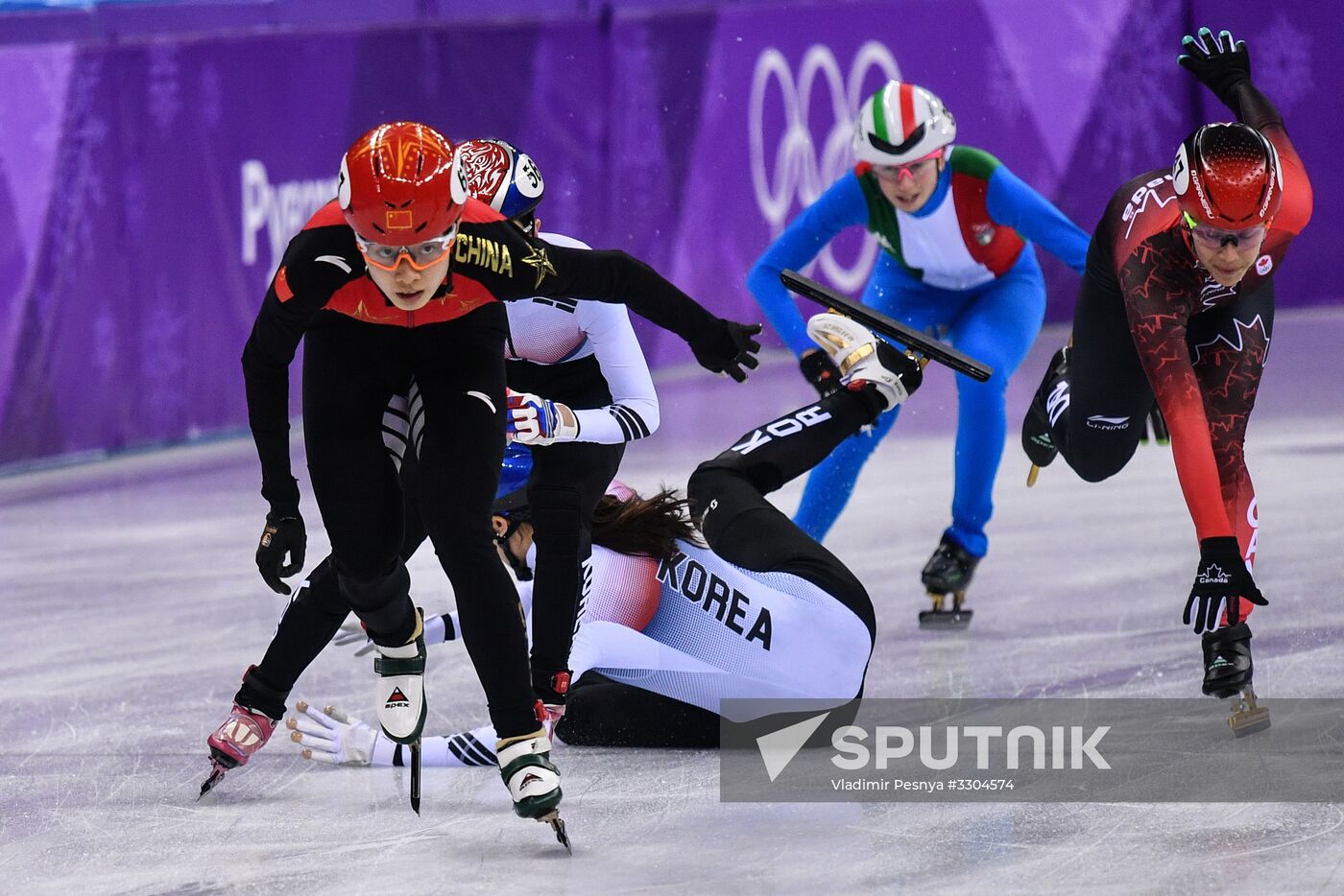 2018 Winter Olympics. Short track speed skating. Day four