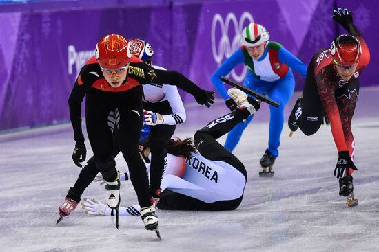 2018 Winter Olympics. Short track speed skating. Day four