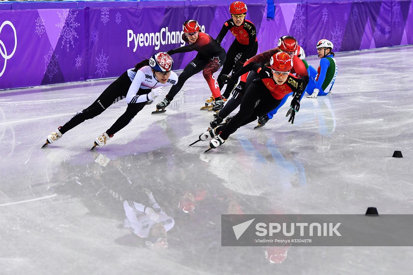 2018 Winter Olympics. Short track speed skating. Day four