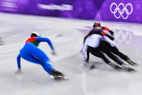 2018 Winter Olympics. Short track speed skating. Day four