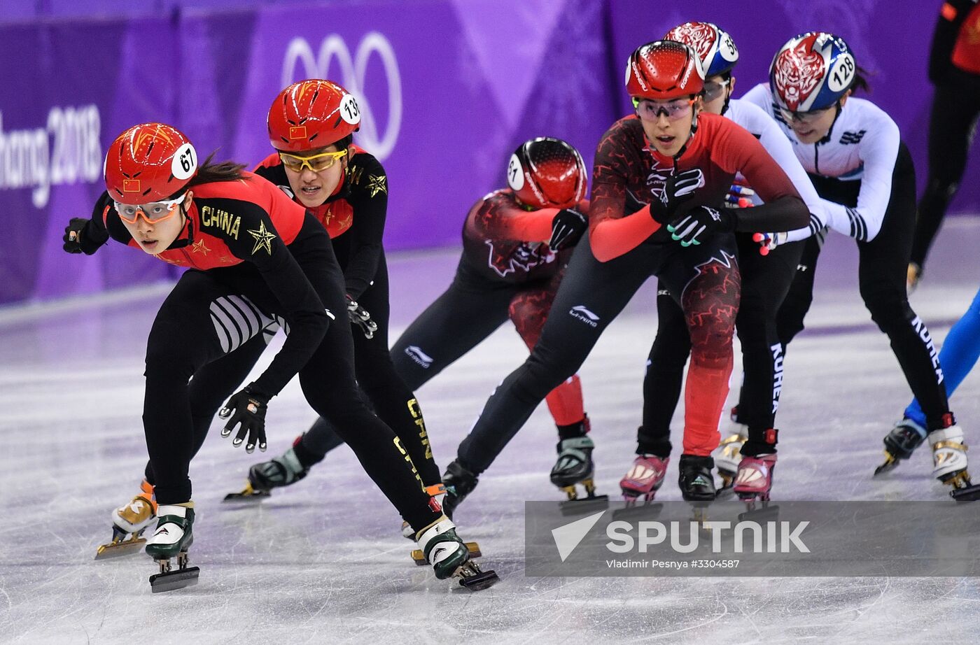 2018 Winter Olympics. Short track speed skating. Day four