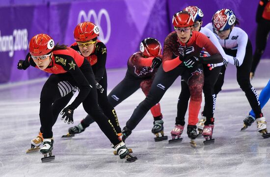 2018 Winter Olympics. Short track speed skating. Day four