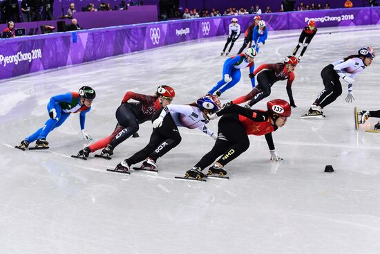 2018 Winter Olympics. Short track speed skating. Day four