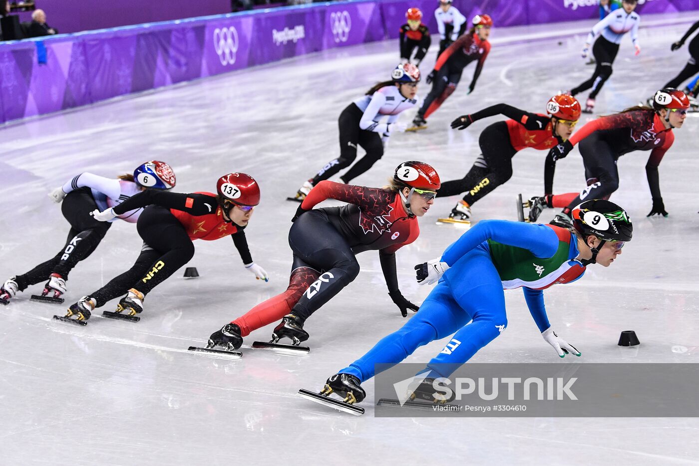 2018 Winter Olympics. Short track speed skating. Day four