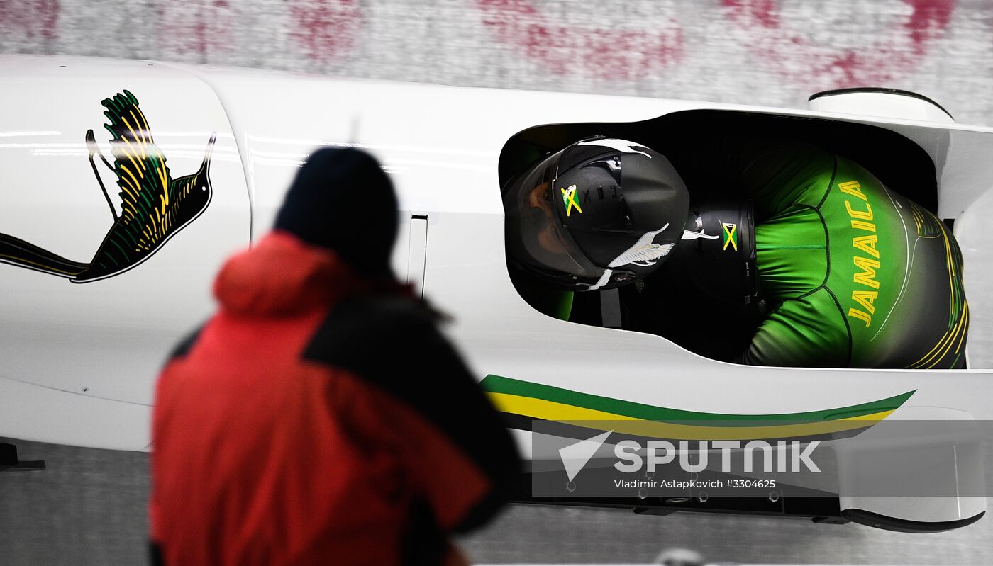 2018 Winter Olympics. Bobsleigh. Women. Day one