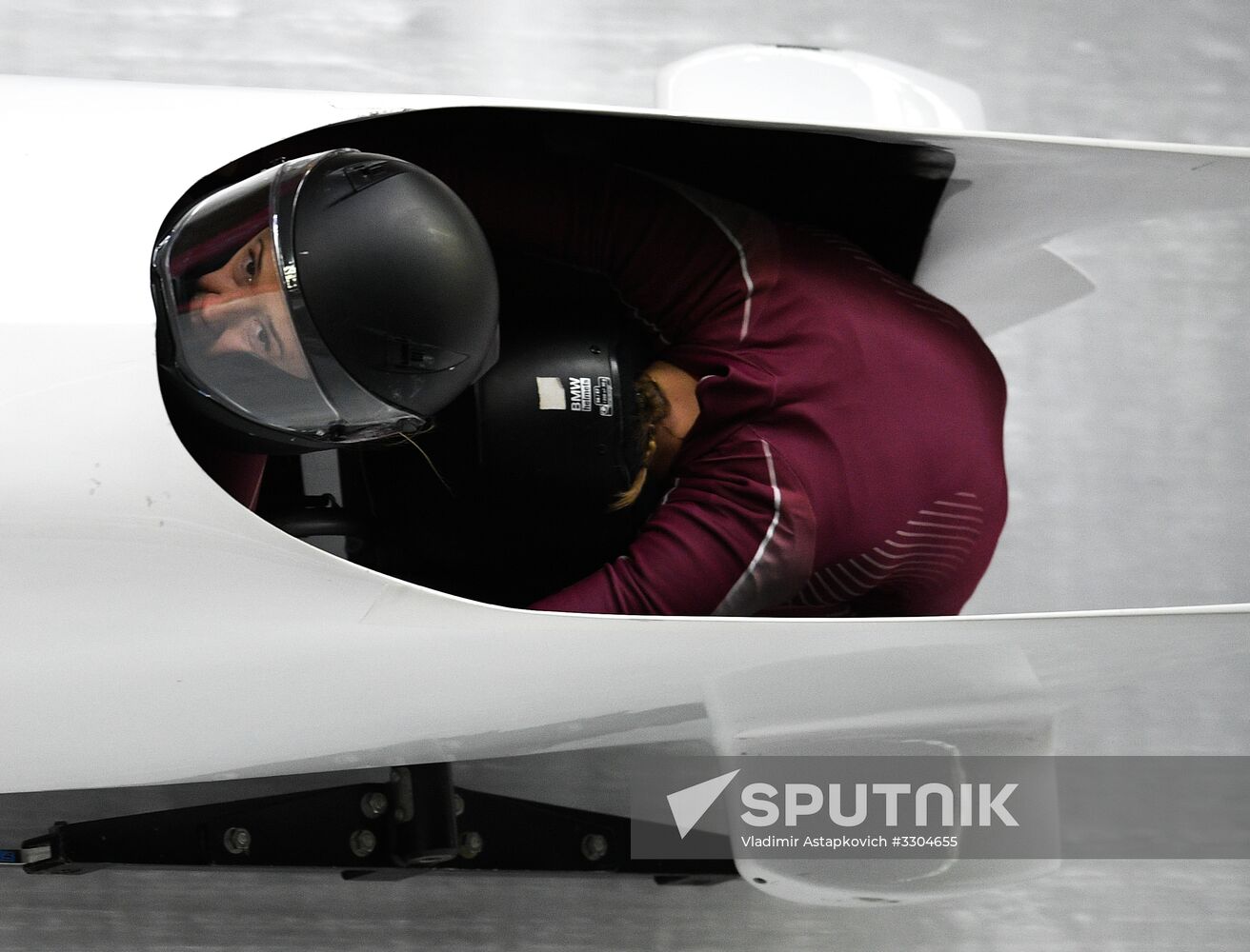 2018 Winter Olympics. Bobsleigh. Women. Day one