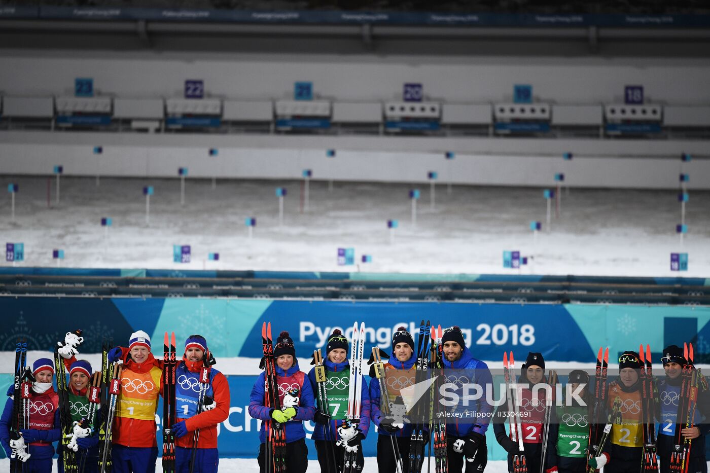 2018 Winter Olympics. Biathlon. Mixed relay