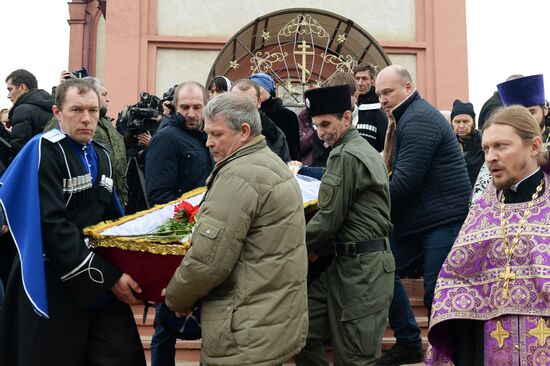 Funeral for those killed in shooting near St. George's Church in Kizlyar