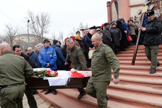 Funeral for those killed in shooting near St. George's Church in Kizlyar