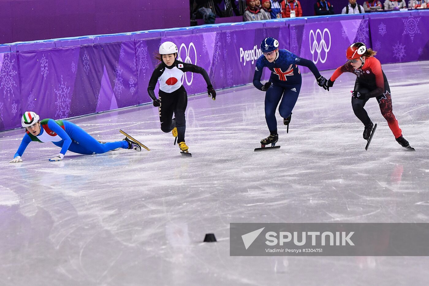 2018 Winter Olympics. Short track speed skating. Day four