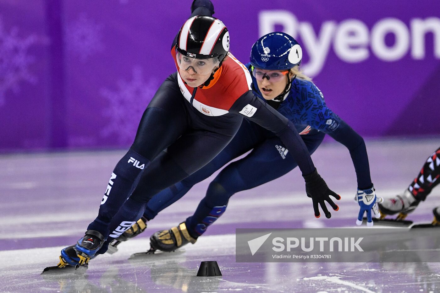 2018 Winter Olympics. Short track speed skating. Day four