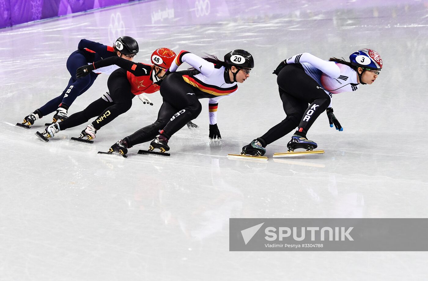 2018 Winter Olympics. Short track speed skating. Day four