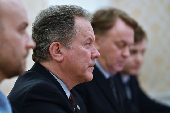 Russian Foreign Minister Sergei Lavrov meets with Executive Director of the UN World Food Program David Beasley