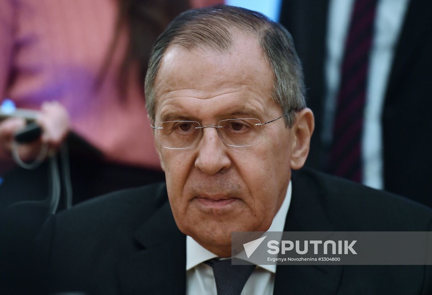 Russian Foreign Minister Sergei Lavrov meets with Executive Director of the UN World Food Program David Beasley