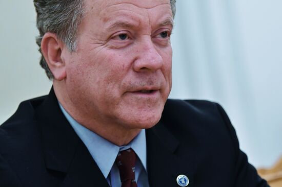 Russian Foreign Minister Sergei Lavrov meets with Executive Director of the UN World Food Program David Beasley