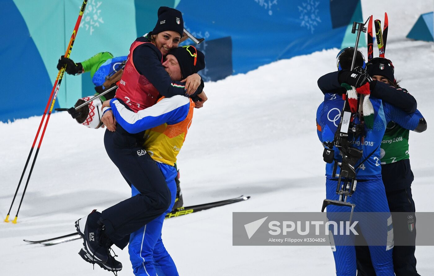 2018 Winter Olympics. Biathlon. Mixed relay
