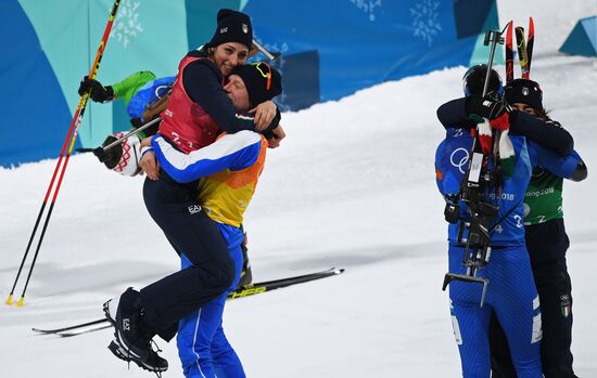 2018 Winter Olympics. Biathlon. Mixed relay