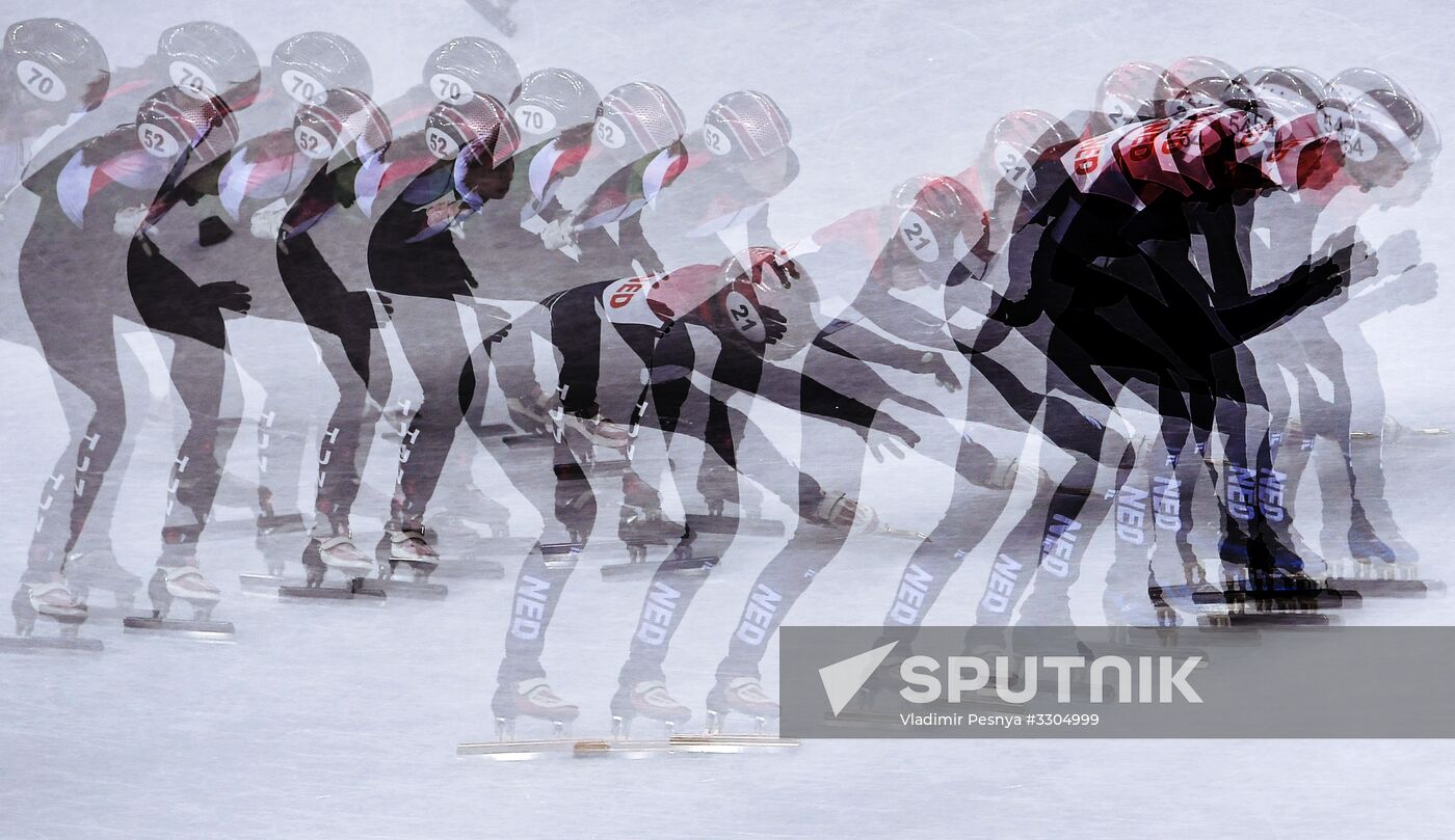 2018 Winter Olympics. Short track speed skating. Day four
