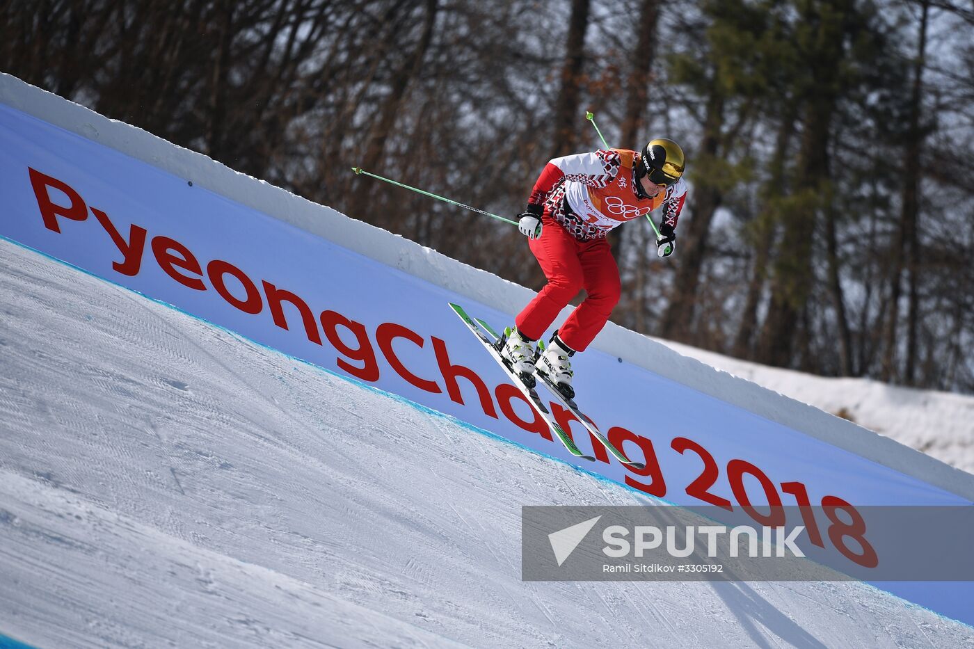 2018 Winter Olympics. Freestyle skiing. Men. Ski cross