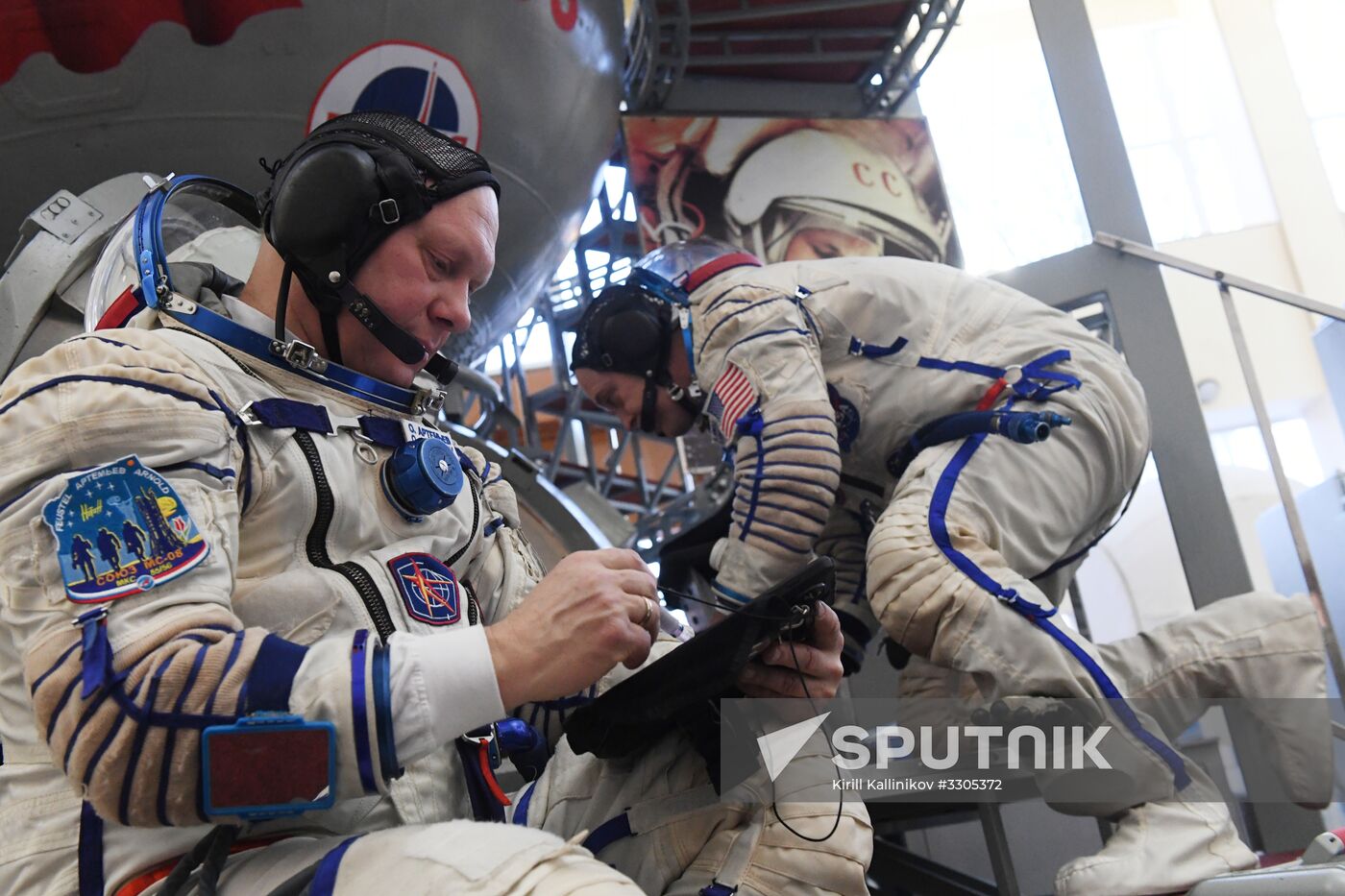 Full drill and testing for ISS Expedition 55/56 main crew