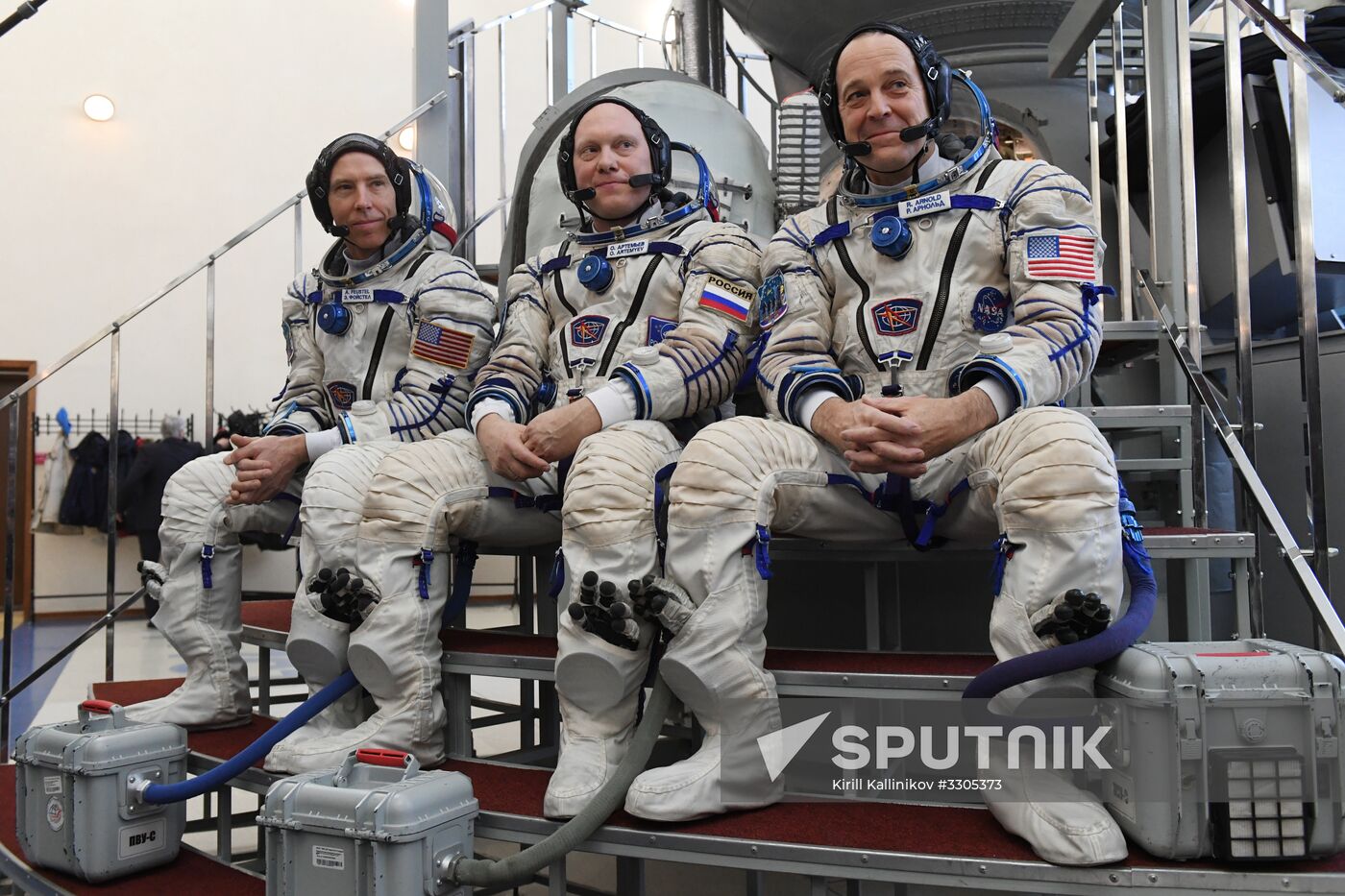 Full drill and testing for ISS Expedition 55/56 main crew