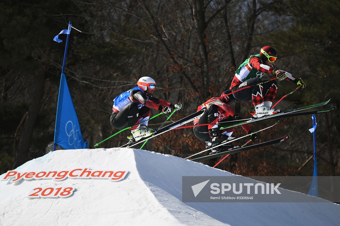 2018 Winter Olympics. Freestyle skiing. Men. Ski cross