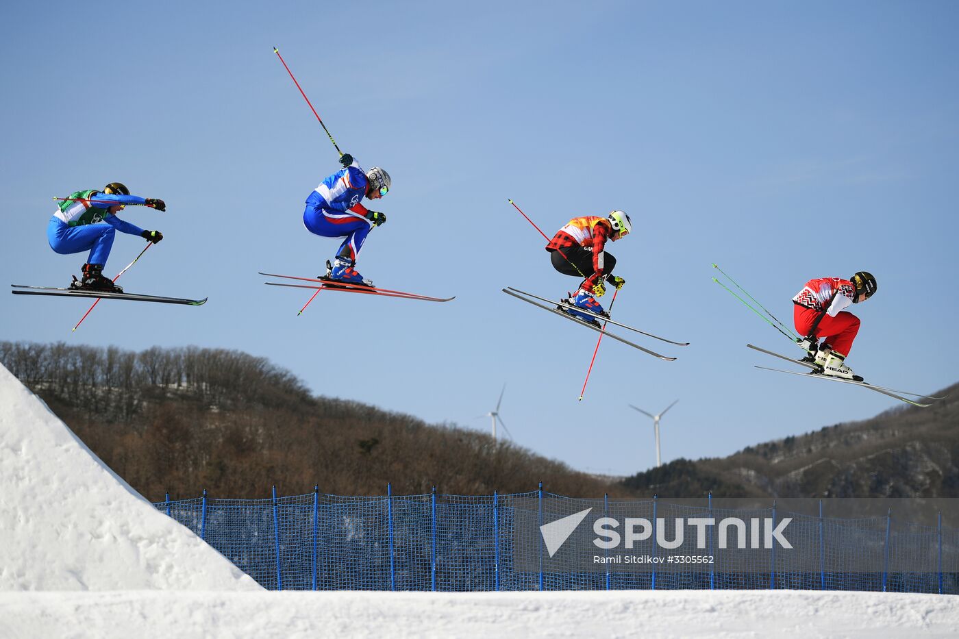 2018 Winter Olympics. Freestyle skiing. Men. Ski cross