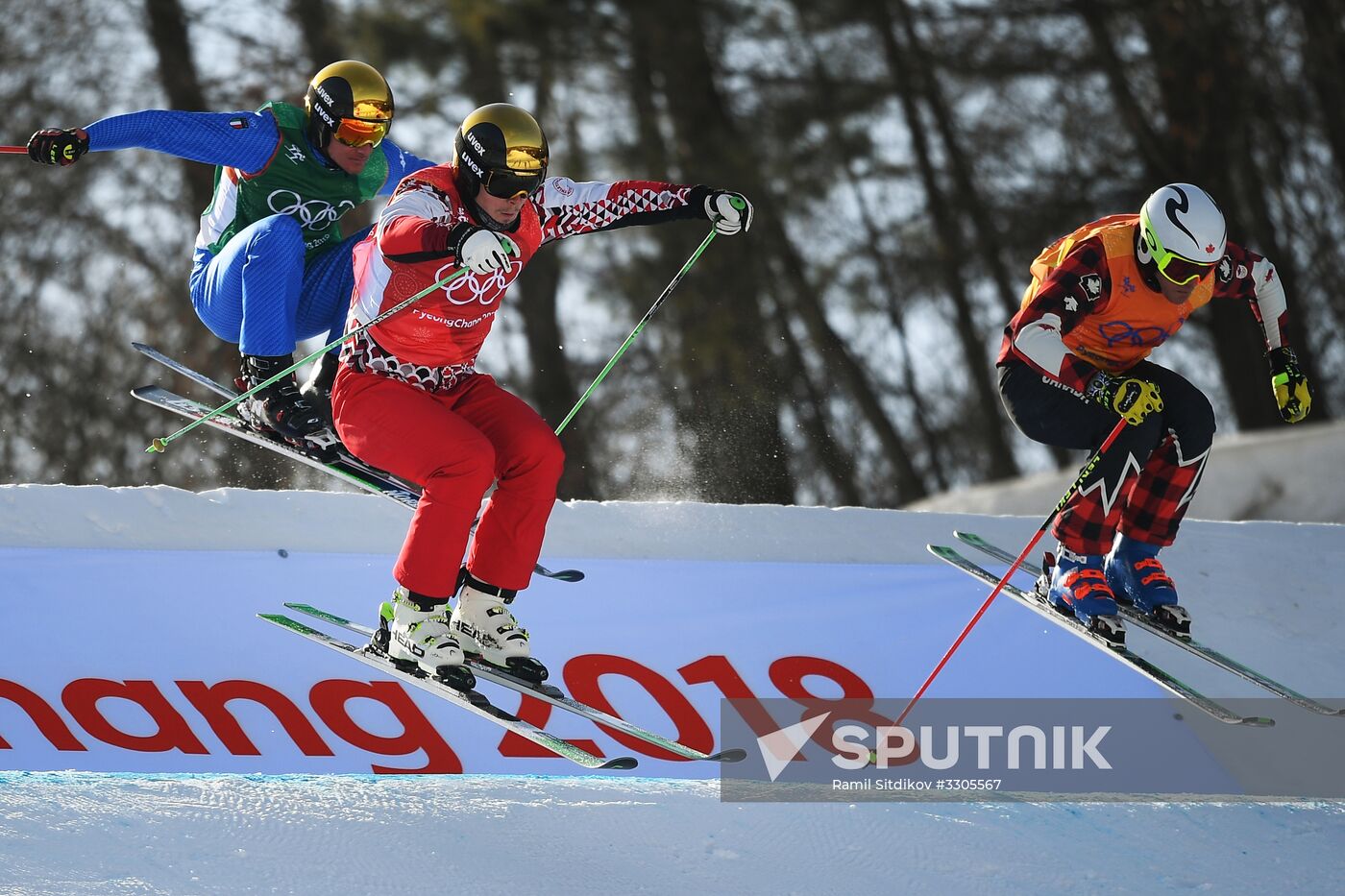 2018 Winter Olympics. Freestyle skiing. Men. Ski cross