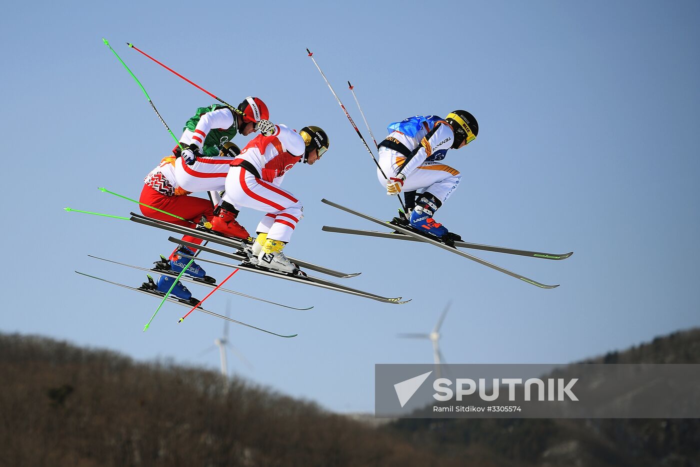 2018 Winter Olympics. Freestyle skiing. Men. Ski cross