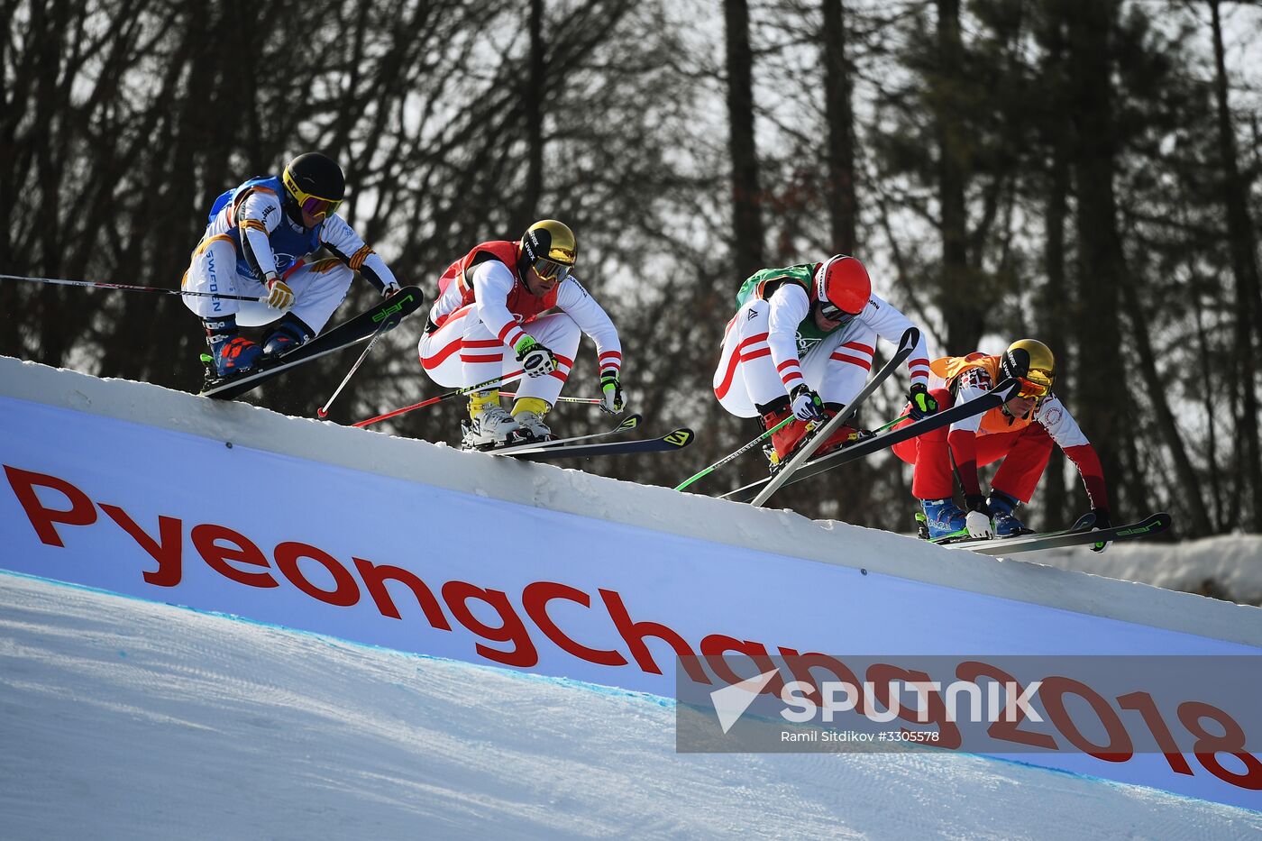 2018 Winter Olympics. Freestyle skiing. Men. Ski cross